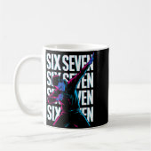 Funny Christmas Gamer Dabbing Xmas Dab Six Seven 6 コーヒーマグカップ (左)