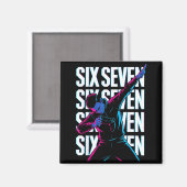 Funny Christmas Gamer Dabbing Xmas Dab Six Seven 6 マグネット (正面/裏面)