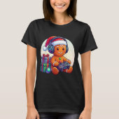 Funny Christmas Gamer Gingerbread Xmas Gaming Men  Tシャツ (正面)