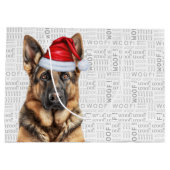Funny Christmas German Shepherd Dog Lover ラージペーパーバッグ (裏面)