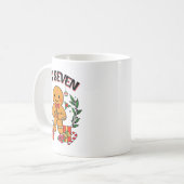Funny Christmas Gingerbread 67 Six Seven Meme Hand コーヒーマグカップ (正面左)
