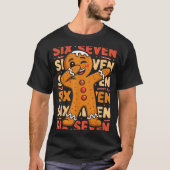 Funny Christmas Gingerbread Cookie Dab Six Seven 6 Tシャツ (正面)