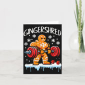 Funny Christmas Gingerbread Gingershred Gym Bodybu カード (正面)