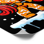 Funny Christmas Gingerbread Gingershred Gym Bodybu ポスター (角)