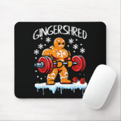 Funny Christmas Gingerbread Gingershred Gym Bodybu マウスパッド (マウス)