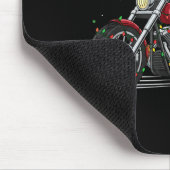 Funny Christmas Gingerbread Man Biker Riding A Mot マウスパッド (コーナー)