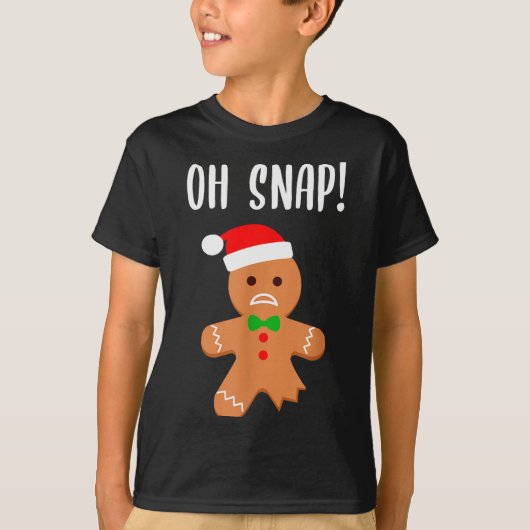 Funny Christmas Gingerbread Man Oh Snap Outfit Paj Tシャツ (正面)
