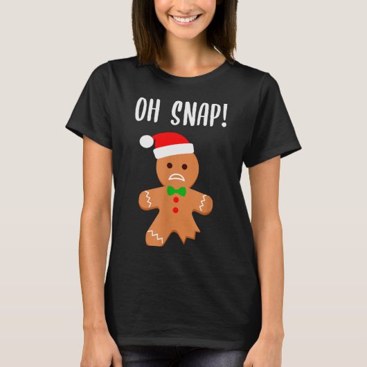 Funny Christmas Gingerbread Man Oh Snap Outfit Paj Tシャツ (正面)