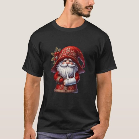 Funny Christmas Gnome For Women Men Kids With Brok Tシャツ (正面)