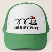 Funny Christmas golf hat | Kiss my putt キャップ (正面)