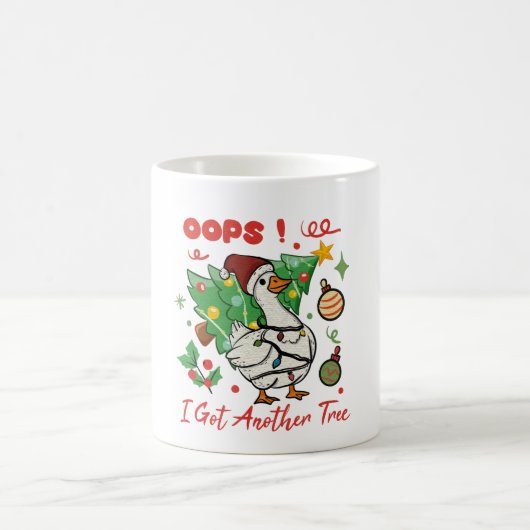 Funny Christmas Goose Mug – Oops コーヒーマグカップ (中央)