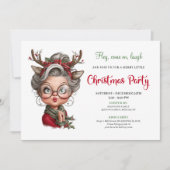 Funny Christmas Granny Festive Party Invitation 招待状 (正面)