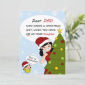 Funny Christmas Greeting From Mischievous Daughter シーズンカード (スタンド正面)