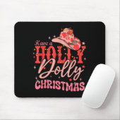 Funny Christmas Have A Holly Christmas Jolly Cowgi マウスパッド (マウス)