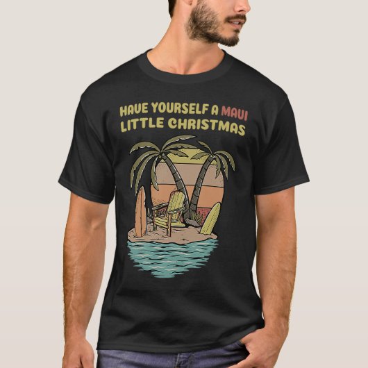 Funny Christmas Have Yourself A Maui Little Christ Tシャツ (正面)