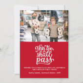 Funny Christmas Holiday Family Photo Custom Text シーズンカード (正面)