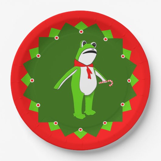 Funny Christmas Holiday Party ペーパープレート (正面)