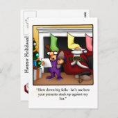 Funny Christmas Holiday Postcard ポストカード (正面/裏面)