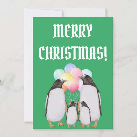 Funny christmas holidays サンキューカード (正面)