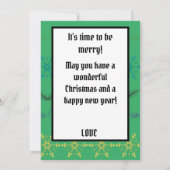 Funny christmas holidays サンキューカード (裏面)