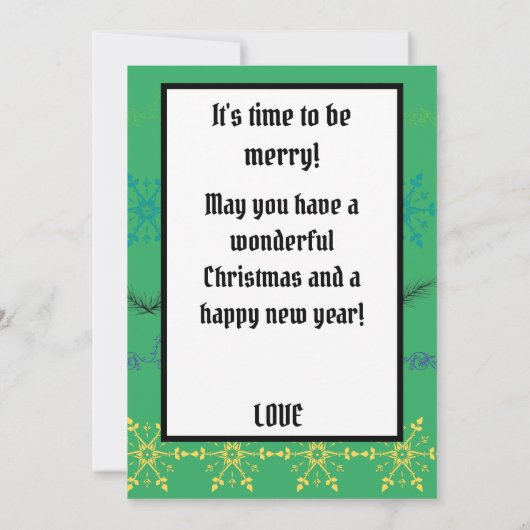 Funny christmas holidays サンキューカード (裏面)