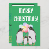 Funny christmas holidays サンキューカード (正面/裏面)