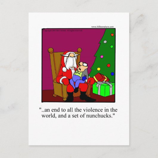Funny Christmas Humor Postcard シーズンポストカード (正面)