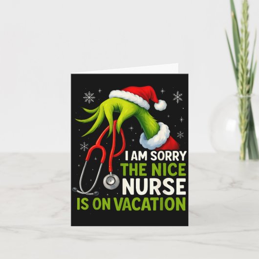 Funny Christmas I Am Sorry The Niche Nurse Medical カード (正面)