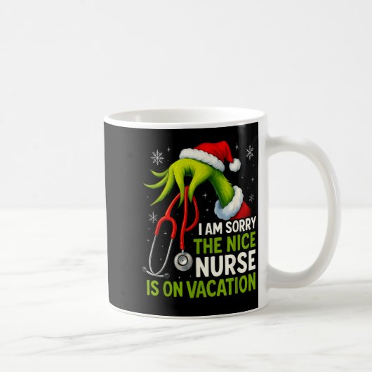 Funny Christmas I Am Sorry The Niche Nurse Medical コーヒーマグカップ (右)