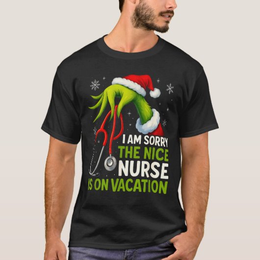 Funny Christmas I Am Sorry The Niche Nurse Medical Tシャツ (正面)