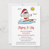 Funny Christmas In July Birthday Party  招待状 (正面)