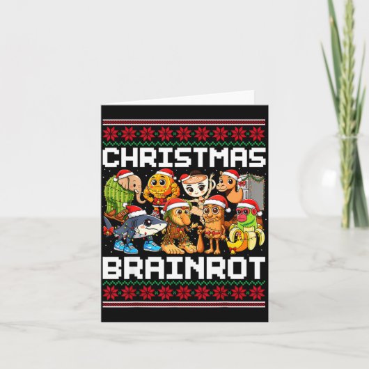 Funny Christmas Italian Brain Rot For Men Women Bo カード (正面)