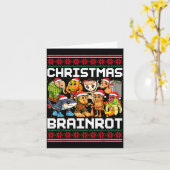 Funny Christmas Italian Brain Rot For Men Women Bo カード (黄色い花)