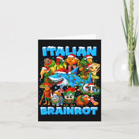 Funny Christmas Italian Brain Rot Italian Brainrot カード (正面)