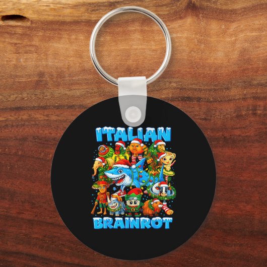 Funny Christmas Italian Brain Rot Italian Brainrot キーホルダー (正面)