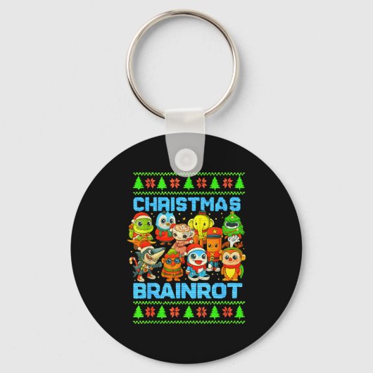 Funny Christmas Italian Brain Rot Italian Brainrot キーホルダー (正面)