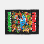 Funny Christmas Italian Brain Rot Italian Brainrot フリースブランケット (正面(横))