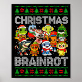 Funny Christmas Italian Brain Rot Italian Brainrot ポスター (正面)