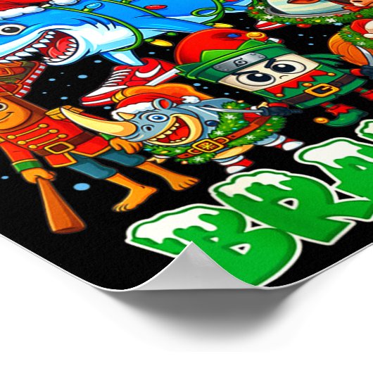 Funny Christmas Italian Brain Rot Italian Brainrot ポスター (角)