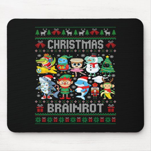 Funny Christmas Italian Brain Rot Italian Brainrot マウスパッド (正面)