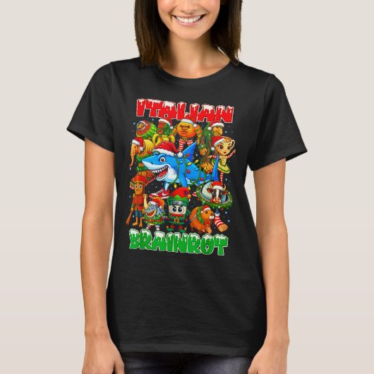 Funny Christmas Italian Brain Rot Italian Brainrot Tシャツ (正面)
