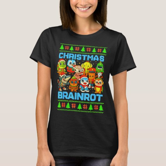 Funny Christmas Italian Brain Rot Italian Brainrot Tシャツ (正面)