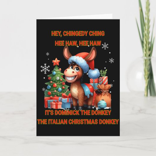 Funny Christmas Italian Christmas Dominick The  カード (正面)