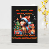 Funny Christmas Italian Christmas Dominick The  カード (黄色い花)