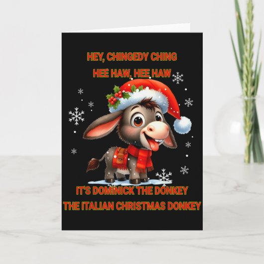 Funny Christmas Italian Christmas Dominick The  カード (正面)
