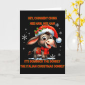 Funny Christmas Italian Christmas Dominick The  カード (黄色い花)
