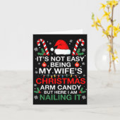 Funny Christmas Its Not Easy Being My Wife's Arm C カード (黄色い花)