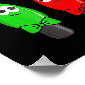 Funny Christmas Lights Joke Light Bulb Working Off ポスター (角)