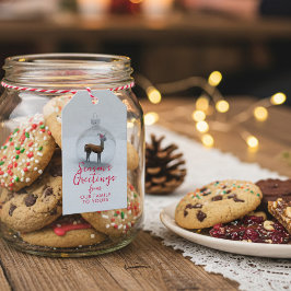 Funny Christmas Llama Season's Greetings Gift Tags ギフトタグ