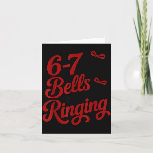 Funny Christmas Meme 6-7 67 Bells Are Ringing Humo カード (正面)